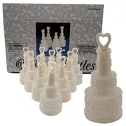 100 Pack Wedding Cake Blow Bubble Bottles White Plastic 6cm High Bomboniere Favour Guest Gift V382-CAKEBUBBLESX100