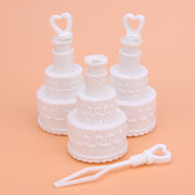 100 Pack Wedding Cake Blow Bubble Bottles White Plastic 6cm High Bomboniere Favour Guest Gift V382-CAKEBUBBLESX100