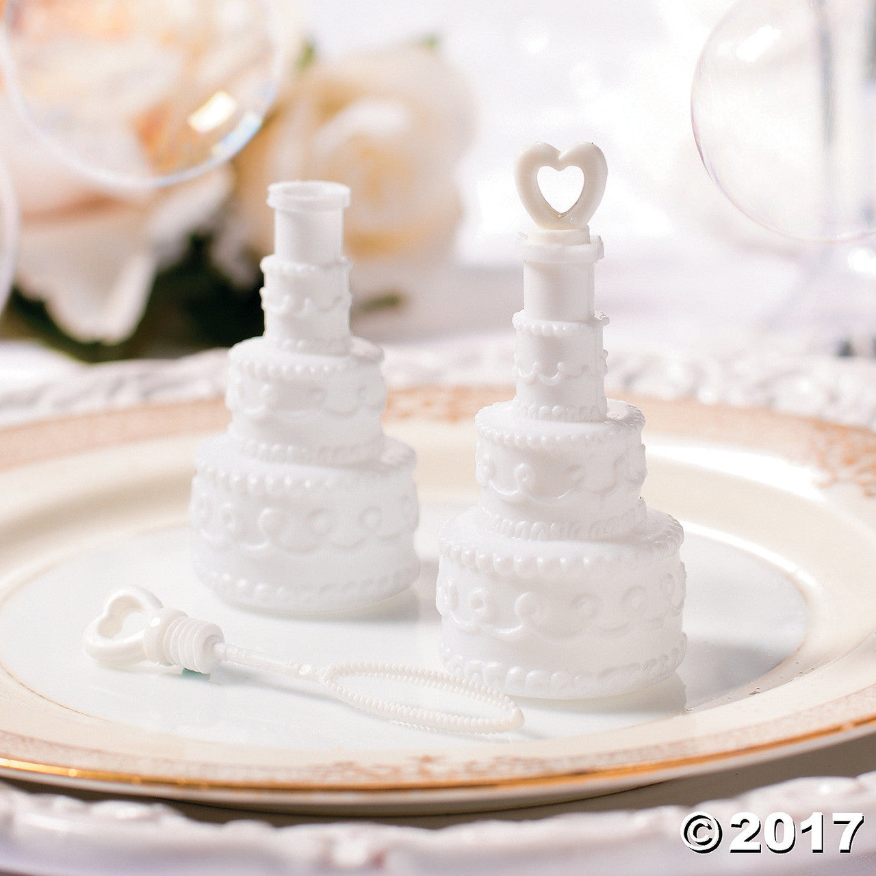 20 Pack Wedding Cake Blow Bubble Bottles White Plastic 6cm High Bomboniere Favour Guest Gift V382-CAKEBUBBLESX20