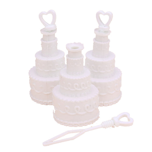 100 Pack Mini Wedding Cake Bubble Bottles send off wedding favors custom party favors V382-CAKEBUBBLEX100