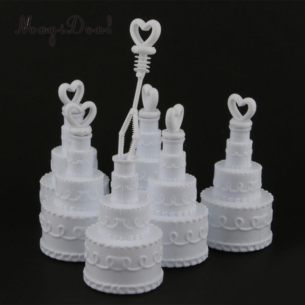100 Pack Mini Wedding Cake Bubble Bottles send off wedding favors custom party favors V382-CAKEBUBBLEX100
