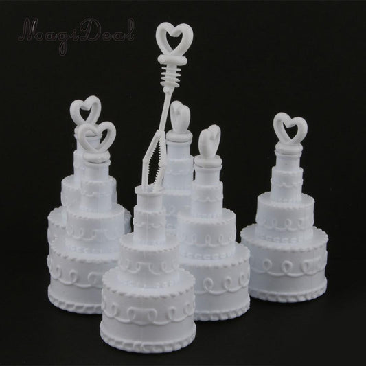 100 Pack Mini Wedding Cake Bubble Bottles send off wedding favors custom party favors V382-CAKEBUBBLEX100