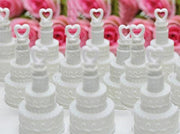 100 Pack Mini Wedding Cake Bubble Bottles send off wedding favors custom party favors V382-CAKEBUBBLEX100