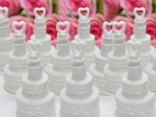 100 Pack Mini Wedding Cake Bubble Bottles send off wedding favors custom party favors V382-CAKEBUBBLEX100