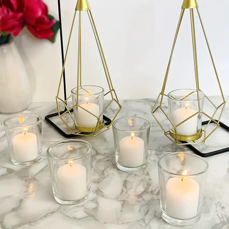 20 Pack Tealight Glass Votive Candle Holders Bulk Set Festival Decor Wedding Propose Parties Holiday and Home V382-CHX20