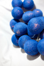 20 Ball Dark Blue 3m String Light Battery Box 5cm Cotton Ball Christmas Birthday Boy Special Occasion V382-DARKBLUEBALLBATT20