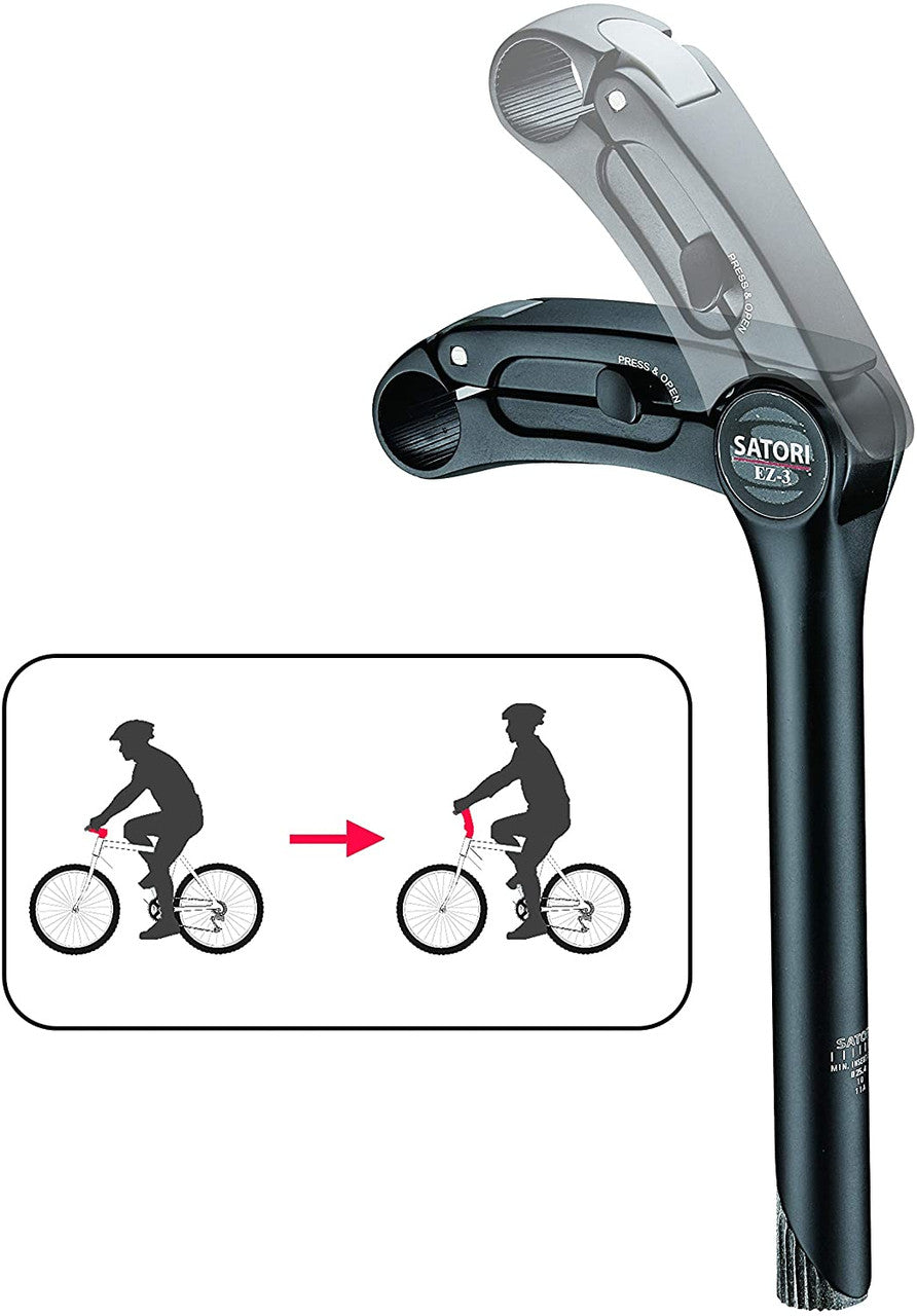 Satori EZ3 Quill Height Adjustable Stem MTB Mountain Quick Release V382-EZ3QUILLSTEM