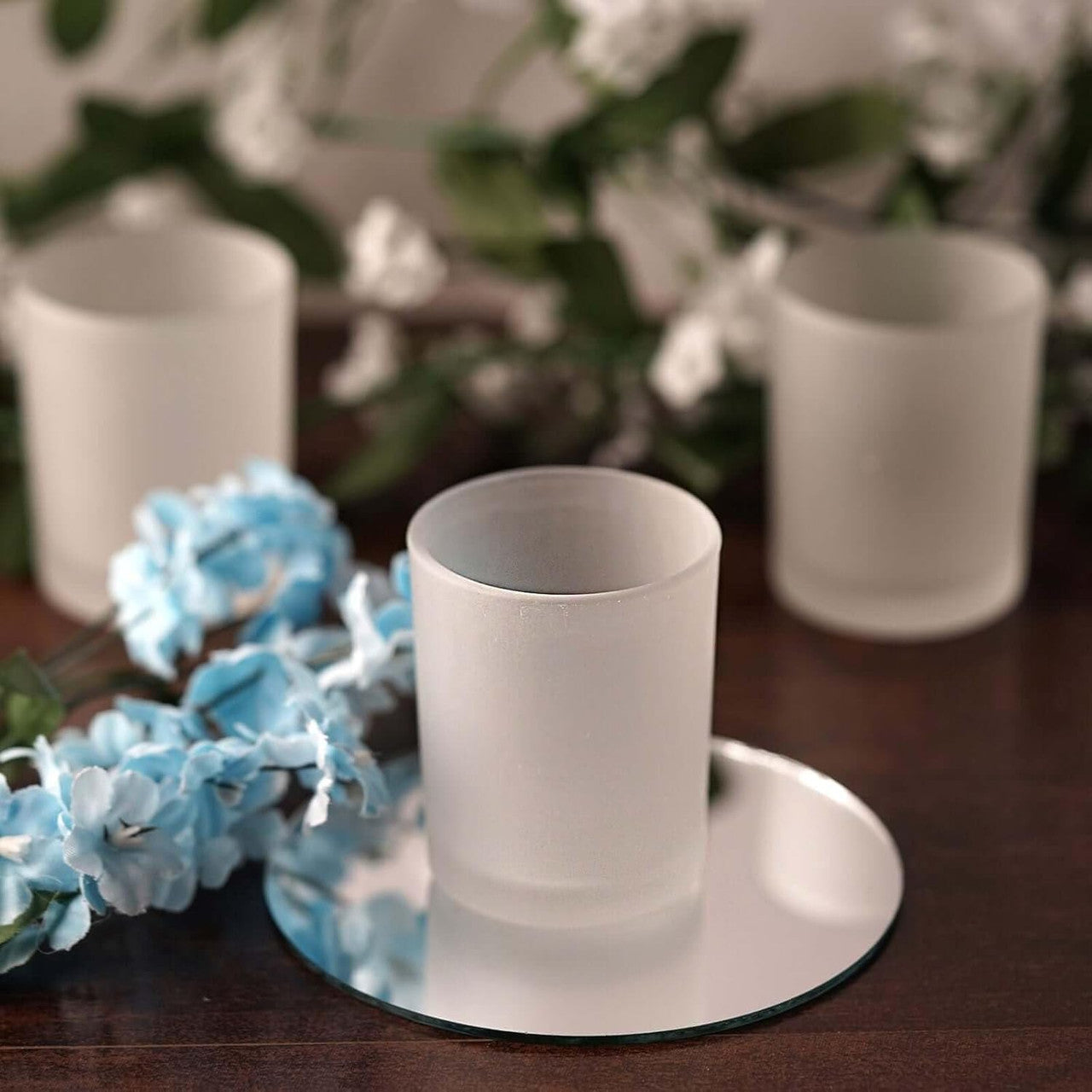 20 Pack Frosted White Glass Votive Candle Holders for Candle Making Kit Tealight Candles Cup Home Decoration V382-FHX20