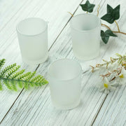 20 Pack Frosted White Glass Votive Candle Holders for Candle Making Kit Tealight Candles Cup Home Decoration V382-FHX20