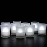 40 Pack Frosted White Glass Votive Candle Holders for Candle Making Kit Tealight Candles Cup Home Decoration V382-FHX40