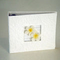 Frangipani DVD CD Disc Storage Album Cream Mulberry paper with Frangipani's - Holds 20 Discs V382-FRANGICDALBUM