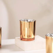 20 Pack Gold Votive Tealight Candle Holders Valentines Day Mercury Wedding Decor Glass Candlestick Party V382-GOLDS20