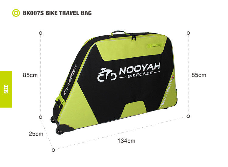 NOOYAH Bike GREY Travel Case Bike Bag Shell EVA Tough material MTB Mountain Bike Road Bike TT 700c Gravel V382-GREENBK007S