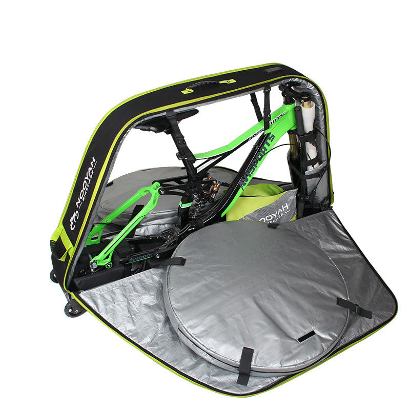 NOOYAH Bike GREY Travel Case Bike Bag Shell EVA Tough material MTB Mountain Bike Road Bike TT 700c Gravel V382-GREENBK007S