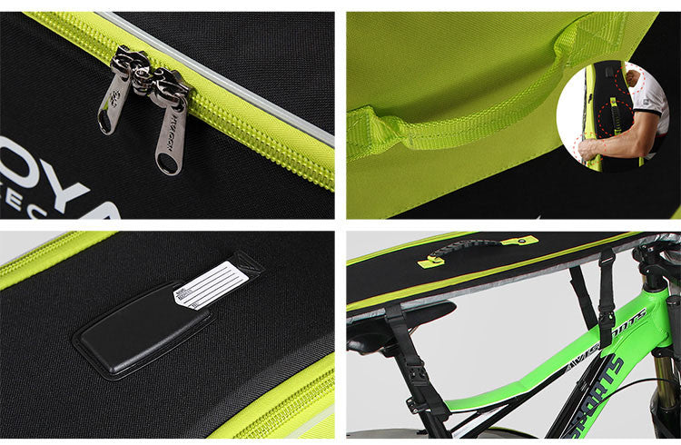 NOOYAH Bike GREY Travel Case Bike Bag Shell EVA Tough material MTB Mountain Bike Road Bike TT 700c Gravel V382-GREENBK007S