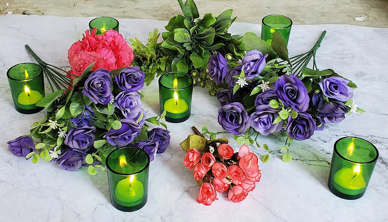 40 Bulk Pack Green Glass Votive Candle Holders Table Centreoieces Xmas Wedding Anniversary Event Recption V382-GREENCHX40