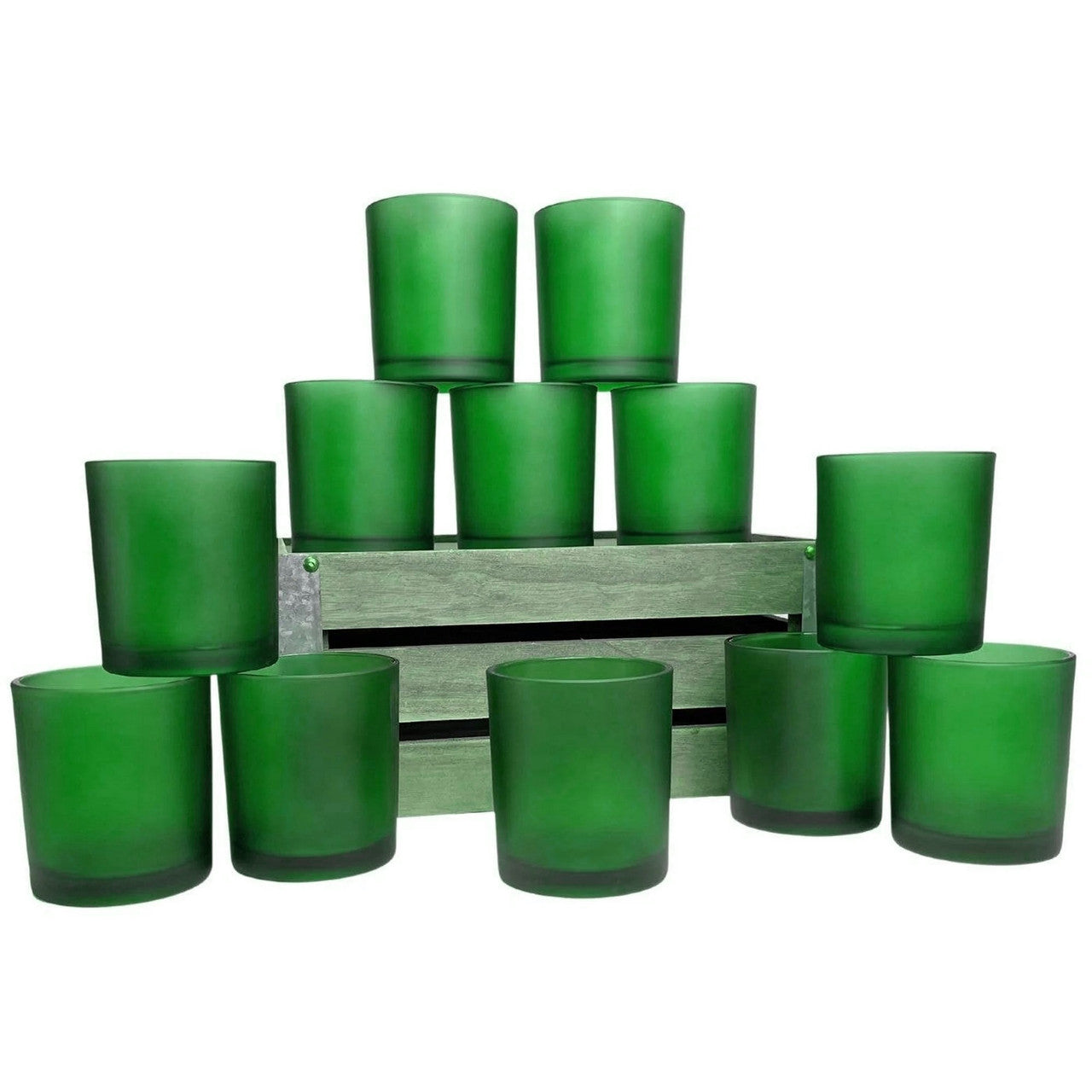 20 Pack Green Frosted Glass Votive Candle Holders Table Centreoieces Xmas Wedding Anniversary Event Recption V382-GREENFHX20