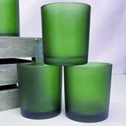 40 Bulk Pack Green Frosted Glass Votive Candle Holders Table Centreoieces Xmas Wedding Anniversary Event V382-GREENFHX40