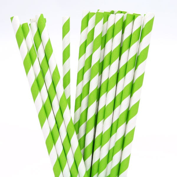 1000 Bulk Wholesale Pack Green White Drinking Straws Biodegradable Eco Paper Birthday Party Event Bistro Bar V382-GREENSTRAW1000