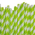 200 Pack Green White Drinking Straws Biodegradable Eco Paper Birthday Party Event Bistro Bar Cafe Take Away V382-GREENSTRAW200