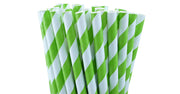 200 Pack Green White Drinking Straws Biodegradable Eco Paper Birthday Party Event Bistro Bar Cafe Take Away V382-GREENSTRAW200