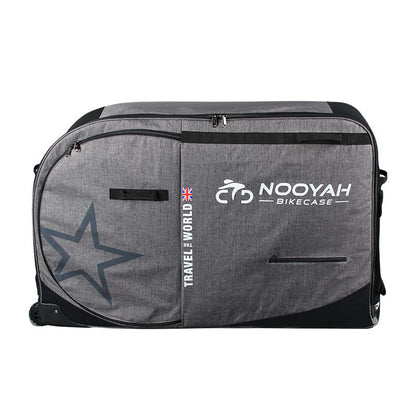 NOOYAH Bike Travel Bag Case Plane Boat Shipping Transport, Fits Cross Country All Mountain Bike, MTB, TT, V382-GREYBK012