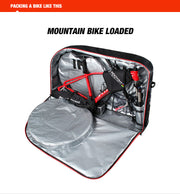 NOOYAH Bike Travel Bag Case Plane Boat Shipping Transport, Fits Cross Country All Mountain Bike, MTB, TT, V382-GREYBK012