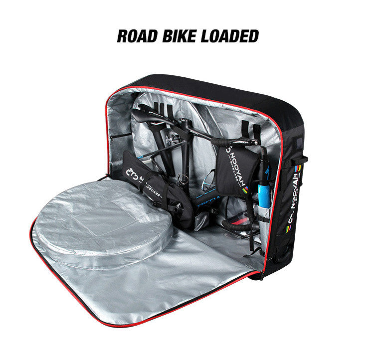 NOOYAH Bike Travel Bag Case Plane Boat Shipping Transport, Fits Cross Country All Mountain Bike, MTB, TT, V382-GREYBK012