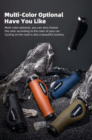 Deluxe Hand Grips Shock Absorbing Rockbros MTB Mountain Bike Tourer Double Lock BLUE Handlebar Grips V382-GRIPDELUXEBLUE
