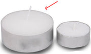 Large Tealight Candles 6cm Wide in silver foil cup 10 in a pack - Party Event Wedding BBQ Dinner Romantic V382-GTL10