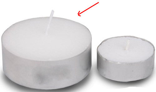 Large Tealight Candles 6cm Wide in silver foil cup 50 in a pack - Party Event Wedding BBQ Dinner Romantic V382-GTL50
