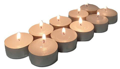Large Tealight Candles 6cm Wide in silver foil cup 50 in a pack - Party Event Wedding BBQ Dinner Romantic V382-GTL50