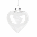 10 Pack Iridescent Glass Heart Ornaments Fillable Baubles for Christmas Party Wedding DIY Craft Decorations V382-HEARTBAUBLEX10