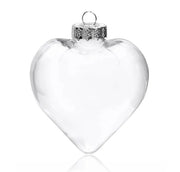 20 Pack Iridescent Glass Heart Ornaments Fillable Baubles for Christmas Party Wedding DIY Craft Decorations V382-HEARTBAUBLEX20
