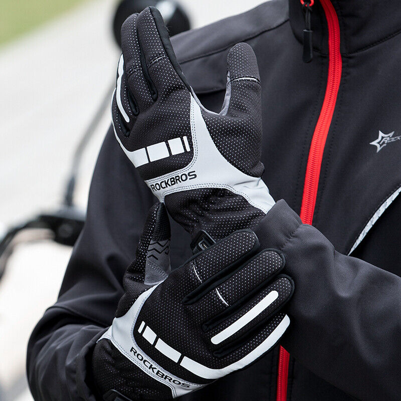 MTB Heated Gloves Large for Mountain Road Bike Breathable Winter Autumn Cycling Camping Running Outdoor Sport V382-HEATEDGLOVESRBL