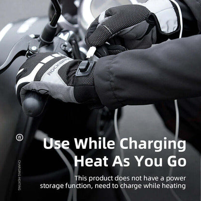 MTB Heated Gloves XLarge for Mountain Road Bike Breathable Winter Autumn Cycling Camping Running Outdoor V382-HEATEDGLOVESRBXL