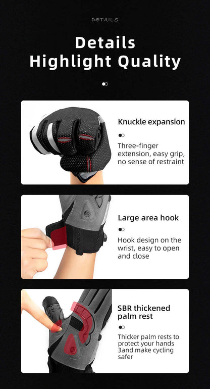MTB Heated Gloves XLarge for Mountain Road Bike Breathable Winter Autumn Cycling Camping Running Outdoor V382-HEATEDGLOVESRBXL