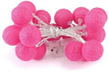 20 Ball HOT Pink 3m String Light Battery Box 5cm Cotton Ball Christmas Birthday Bbay Girl Special Occasion V382-HOTPINKBALLBATT20