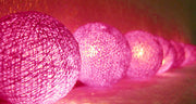 20 Ball HOT Pink 3m String Light Battery Box 5cm Cotton Ball Christmas Birthday Bbay Girl Special Occasion V382-HOTPINKBALLBATT20