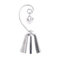 100 Bulk Buy Pack of Silver Wedding Kissing Bell Name Card Stand Holder with Heart in Ring Bomboniere Favour V382-KISSINGBELLX100