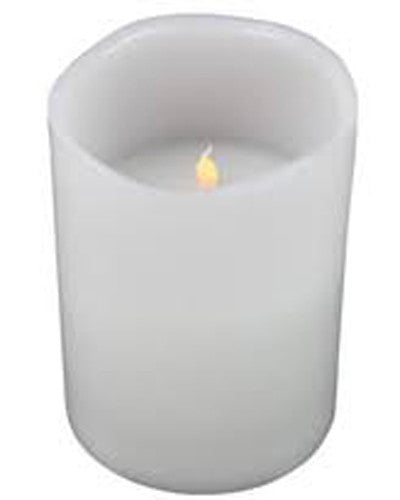 2 Pcs LED Block Pillar Candle White Flameless Safe Indoor Battery Power Party Home Decor Wedding Xmas Table V382-LEDPILLARX2