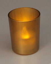 10 Pack Matt Gold Glass Votive Candle Holders Table Centreoieces Xmas Wedding Anniversary Event Recption V382-MATTGX10
