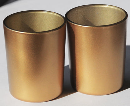 10 Pack Matt Gold Glass Votive Candle Holders Table Centreoieces Xmas Wedding Anniversary Event Recption V382-MATTGX10