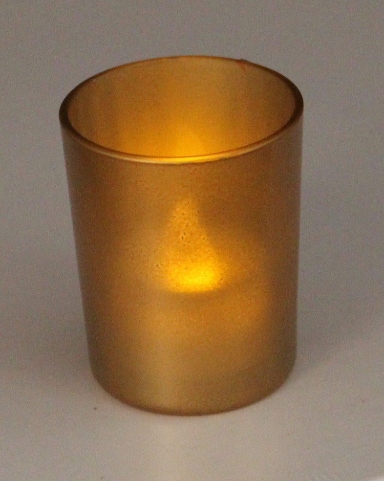 40 Bulk Pack Matt Gold Glass Votive Candle Holders Table Centreoieces Xmas Wedding Anniversary Event Recption V382-MATTGX40