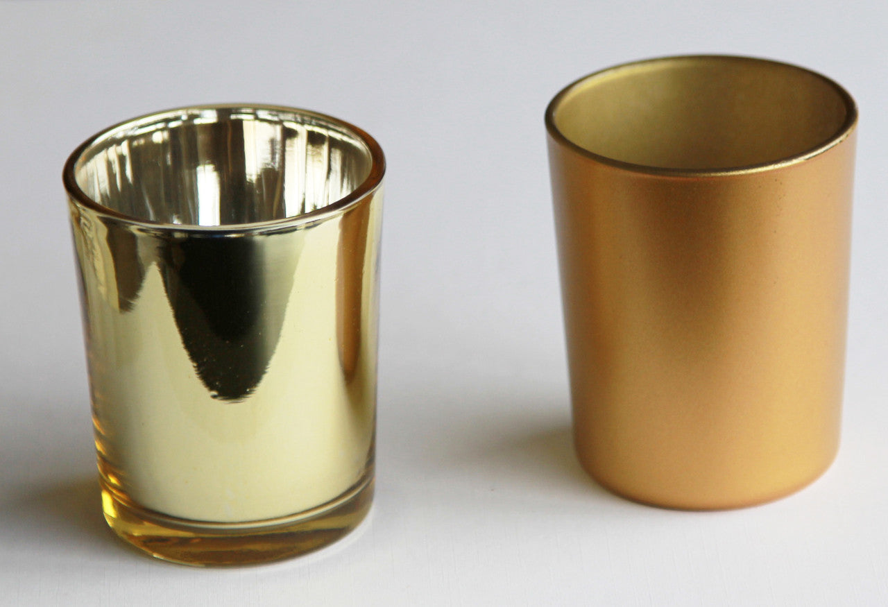 40 Bulk Pack Matt Gold Glass Votive Candle Holders Table Centreoieces Xmas Wedding Anniversary Event Recption V382-MATTGX40