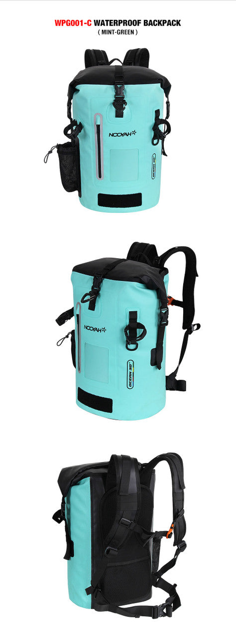 NOOYAH IPX8 Waterproof Bike Cycle Outdoor Sports Backpack Double-Layer Waterproof Bag MINT GREEN V382-MINTGIPX8BKPKNOOY