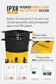 NOOYAH IPX8 Waterproof Bike Cycle Outdoor Sports Backpack Double-Layer Waterproof Bag MINT GREEN V382-MINTGIPX8BKPKNOOY