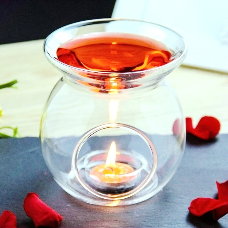 5 Pack of Perfume Scented Essential Oil Tealight Candle Burner Glass Lamp for Aromatherapy Spa Room Relax V382-OILLAMPBURNERX5