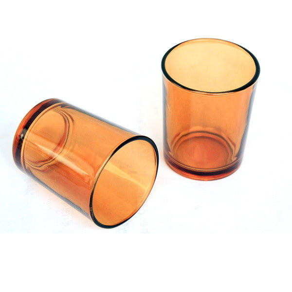 40 Pack Orange Glass Votive Tealight Candle Holders House Party Centerpiece Xmas Wedding Decor Glass V382-ORCHX40