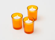 40 Pack Orange Glass Votive Tealight Candle Holders House Party Centerpiece Xmas Wedding Decor Glass V382-ORCHX40